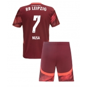 Otroški RB Leipzig Antonio Nusa #7 Replika nogometni dresi kompleti Gostujoči 2024-25 Kratek Rokav (+ hlače)