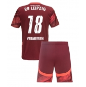 Otroški RB Leipzig Arthur Vermeeren #18 Replika nogometni dresi kompleti Gostujoči 2024-25 Kratek Rokav (+ hlače)