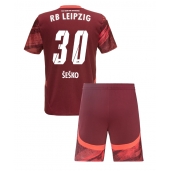 Otroški RB Leipzig Benjamin Sesko #30 Replika nogometni dresi kompleti Gostujoči 2024-25 Kratek Rokav (+ hlače)