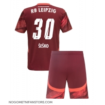 Otroški RB Leipzig Benjamin Sesko #30 Replika nogometni dresi kompleti Gostujoči 2024-25 Kratek Rokav (+ hlače)