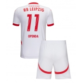 Otroški RB Leipzig Lois Openda #11 Replika nogometni dresi kompleti Domači 2024-25 Kratek Rokav (+ hlače)