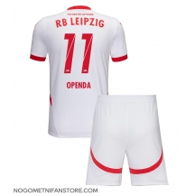 Otroški RB Leipzig Lois Openda #11 Replika nogometni dresi kompleti Domači 2024-25 Kratek Rokav (+ hlače)