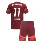 Otroški RB Leipzig Lois Openda #11 Replika nogometni dresi kompleti Gostujoči 2024-25 Kratek Rokav (+ hlače)