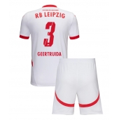 Otroški RB Leipzig Lutsharel Geertruida #3 Replika nogometni dresi kompleti Domači 2024-25 Kratek Rokav (+ hlače)