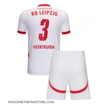 Otroški RB Leipzig Lutsharel Geertruida #3 Replika nogometni dresi kompleti Domači 2024-25 Kratek Rokav (+ hlače)