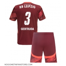 Otroški RB Leipzig Lutsharel Geertruida #3 Replika nogometni dresi kompleti Gostujoči 2024-25 Kratek Rokav (+ hlače)