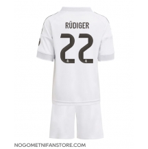 Otroški Real Madrid Antonio Rudiger #22 Replika nogometni dresi kompleti Domači 2025-26 Kratek Rokav (+ hlače)