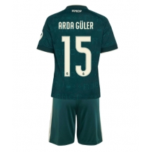 Otroški Real Madrid Arda Guler #15 Replika nogometni dresi kompleti Gostujoči 2026-27 Kratek Rokav (+ hlače)