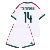 Otroški Real Madrid Aurelien Tchouameni #14 Replika nogometni dresi kompleti Domači 2026-27 Kratek Rokav (+ hlače)