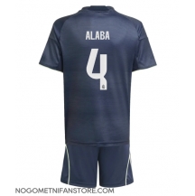 Otroški Real Madrid David Alaba #4 Replika nogometni dresi kompleti Gostujoči 2025-26 Kratek Rokav (+ hlače)