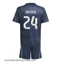 Otroški Real Madrid Dean Huijsen #24 Replika nogometni dresi kompleti Gostujoči 2025-26 Kratek Rokav (+ hlače)