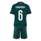 Otroški Real Madrid Eduardo Camavinga #6 Replika nogometni dresi kompleti Gostujoči 2026-27 Kratek Rokav (+ hlače)