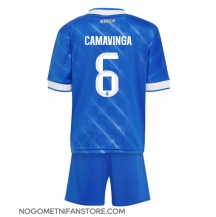 Otroški Real Madrid Eduardo Camavinga #6 Replika nogometni dresi kompleti Tretji 2025-26 Kratek Rokav (+ hlače)