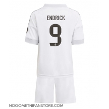 Otroški Real Madrid Endrick #9 Replika nogometni dresi kompleti Domači 2025-26 Kratek Rokav (+ hlače)
