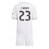 Otroški Real Madrid Ferland Mendy #23 Replika nogometni dresi kompleti Domači 2025-26 Kratek Rokav (+ hlače)