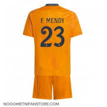 Otroški Real Madrid Ferland Mendy #23 Replika nogometni dresi kompleti Gostujoči 2024-25 Kratek Rokav (+ hlače)