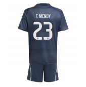 Otroški Real Madrid Ferland Mendy #23 Replika nogometni dresi kompleti Gostujoči 2025-26 Kratek Rokav (+ hlače)