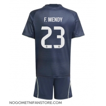 Otroški Real Madrid Ferland Mendy #23 Replika nogometni dresi kompleti Gostujoči 2025-26 Kratek Rokav (+ hlače)