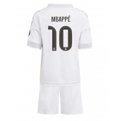 Otroški Real Madrid Kylian Mbappe #10 Replika nogometni dresi kompleti Domači 2025-26 Kratek Rokav (+ hlače)