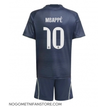 Otroški Real Madrid Kylian Mbappe #10 Replika nogometni dresi kompleti Gostujoči 2025-26 Kratek Rokav (+ hlače)