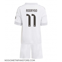 Otroški Real Madrid Rodrygo Goes #11 Replika nogometni dresi kompleti Domači 2025-26 Kratek Rokav (+ hlače)