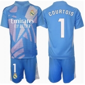 Otroški Real Madrid Thibaut Courtois #1 Vratar Replika nogometni dresi kompleti Domači 2024-25 Kratek Rokav (+ hlače)