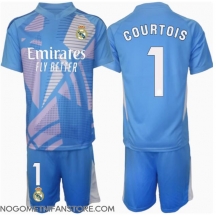 Otroški Real Madrid Thibaut Courtois #1 Vratar Replika nogometni dresi kompleti Domači 2024-25 Kratek Rokav (+ hlače)