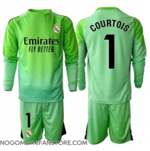 Otroški Real Madrid Thibaut Courtois #1 Vratar Replika nogometni dresi kompleti Gostujoči 2025-26 Dolgi Rokav (+ hlače)