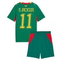 Otroški Senegal Nicolas Jackson #11 Replika nogometni dresi kompleti Gostujoči SP 2026 Kratek Rokav (+ hlače)