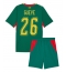 Otroški Senegal Pape Gueye #26 Replika nogometni dresi kompleti Gostujoči SP 2026 Kratek Rokav (+ hlače)