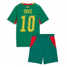 Otroški Senegal Sadio Mane #10 Replika nogometni dresi kompleti Gostujoči SP 2026 Kratek Rokav (+ hlače)