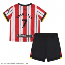 Otroški Sheffield United Rhian Brewster #7 Replika nogometni dresi kompleti Domači 2024-25 Kratek Rokav (+ hlače)