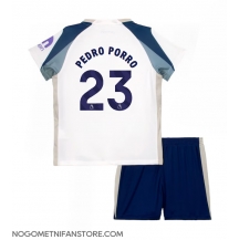 Otroški Tottenham Hotspur Pedro Porro #23 Replika nogometni dresi kompleti Domači 2025-26 Kratek Rokav (+ hlače)