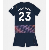 Otroški Tottenham Hotspur Pedro Porro #23 Replika nogometni dresi kompleti Gostujoči 2026-27 Kratek Rokav (+ hlače)