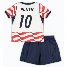 Otroški Združene države Christian Pulisic #10 Replika nogometni dresi kompleti Domači SP 2026 Kratek Rokav (+ hlače)