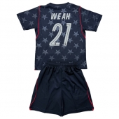 Otroški Združene države Timothy Weah #21 Replika nogometni dresi kompleti Gostujoči SP 2026 Kratek Rokav (+ hlače)