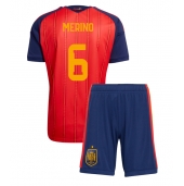 Otroški Španija Mikel Merino #6 Replika nogometni dresi kompleti Domači SP 2026 Kratek Rokav (+ hlače)