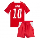 Otroški Švica Granit Xhaka #10 Replika nogometni dresi kompleti Domači SP 2026 Kratek Rokav (+ hlače)