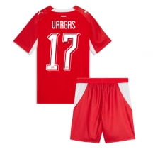Otroški Švica Ruben Vargas #17 Replika nogometni dresi kompleti Domači SP 2026 Kratek Rokav (+ hlače)