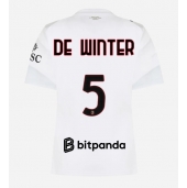 Ženski AC Milan Koni De Winter #5 Replika nogometni dresi Gostujoči 2026-27 Kratek Rokav