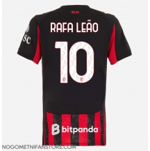 Ženski AC Milan Rafael Leao #10 Replika nogometni dresi Domači 2025-26 Kratek Rokav