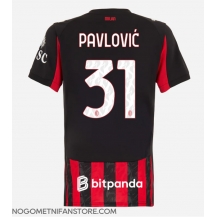 Ženski AC Milan Strahinja Pavlovic #31 Replika nogometni dresi Domači 2025-26 Kratek Rokav