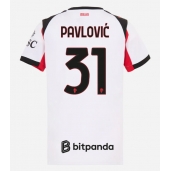 Ženski AC Milan Strahinja Pavlovic #31 Replika nogometni dresi Gostujoči 2025-26 Kratek Rokav