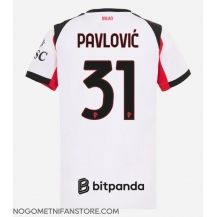 Ženski AC Milan Strahinja Pavlovic #31 Replika nogometni dresi Gostujoči 2025-26 Kratek Rokav