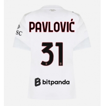 Ženski AC Milan Strahinja Pavlovic #31 Replika nogometni dresi Gostujoči 2026-27 Kratek Rokav