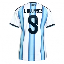 Ženski Argentina Julian Alvarez #9 Replika nogometni dresi Domači SP 2026 Kratek Rokav
