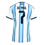 Ženski Argentina Rodrigo De Paul #7 Replika nogometni dresi Domači SP 2026 Kratek Rokav