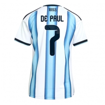 Ženski Argentina Rodrigo De Paul #7 Replika nogometni dresi Domači SP 2026 Kratek Rokav