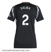 Ženski Arsenal William Saliba #2 Replika nogometni dresi Gostujoči 2024-25 Kratek Rokav