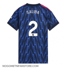 Ženski Arsenal William Saliba #2 Replika nogometni dresi Gostujoči 2025-26 Kratek Rokav